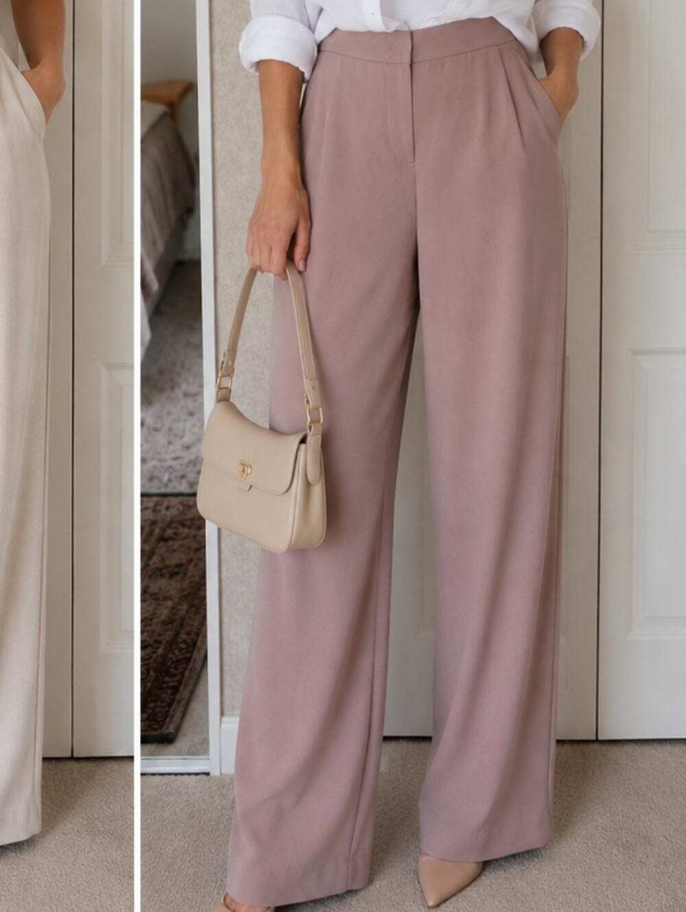 NWT.Wide-Leg High-Waist Pants  black label by chico